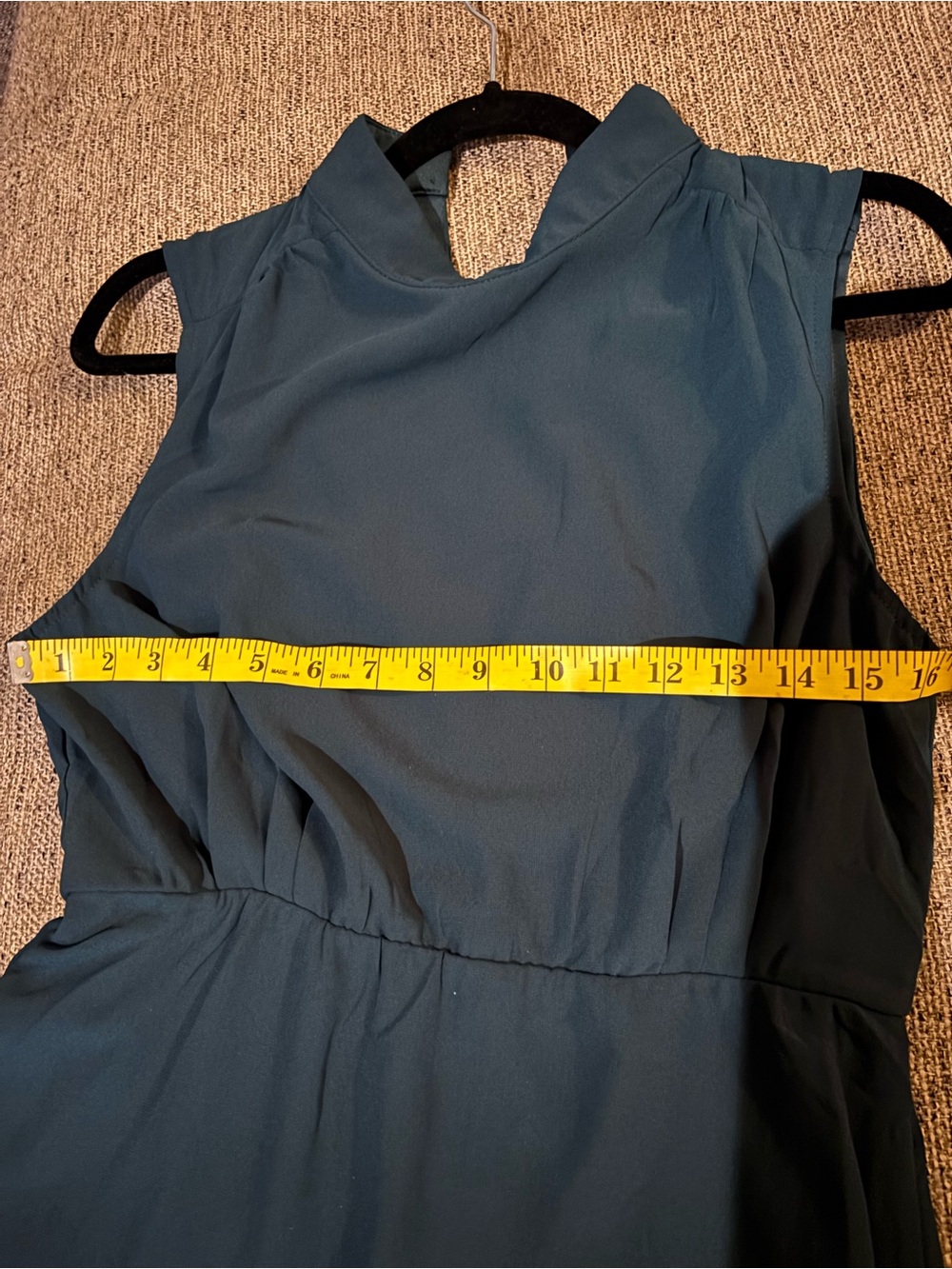 Lulu's Sleeveless Teal High-Neck Maxi Gown with Dual Slits - Picture 6 of 7